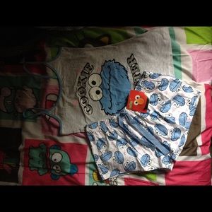 Cookie Monster pajamas